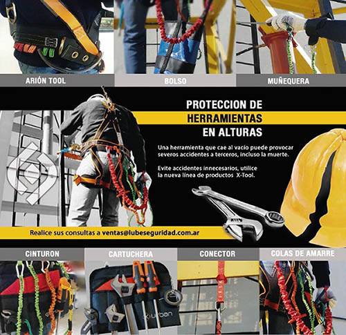 Protección de herramientas en alturas