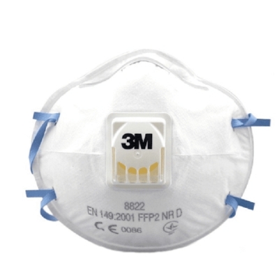 Respirador 3M 8822 P2 para Polvos Humos y Neblinas
