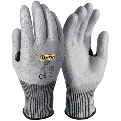 Guante Resistente al Corte Nivel 5 G13 Baño PU Refuerzo Indice/Pulgar DUTY