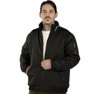 CAMPERA NEGRA URBANA IMPERMEABLE CON REFLECTIVOS - DUTY