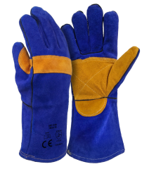 Guante soldador azul 35cm Premium